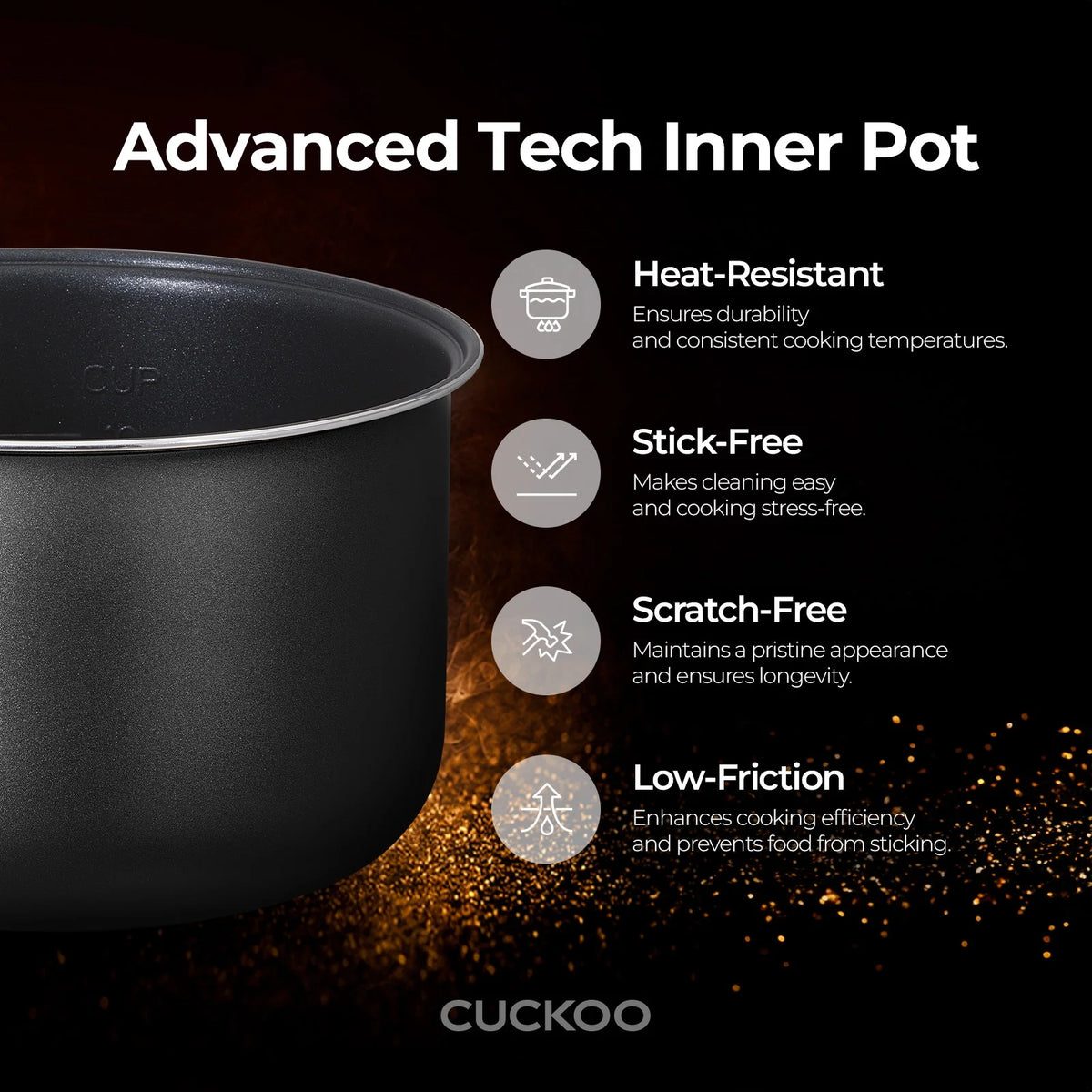 Cuckoo Rice Cooker 20 Cups Cooked Warmer with Nonstick Pot Easy Switch Start White (CR-1095)