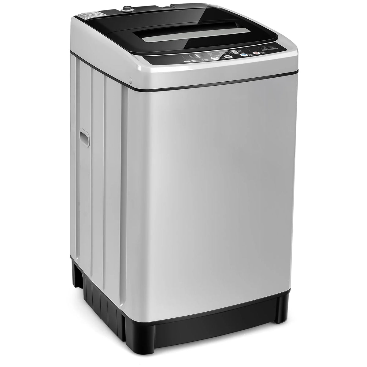 Gymax Capacity 11 lbs. Compact Full-Automatic Washing Machine Laundry Washer, Gray