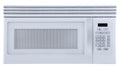 Black+Decker EM044KJNP10A 1.6-Cu. Ft. Over-the-Range Microwave with Top Mount Air Recirculation Vent, White