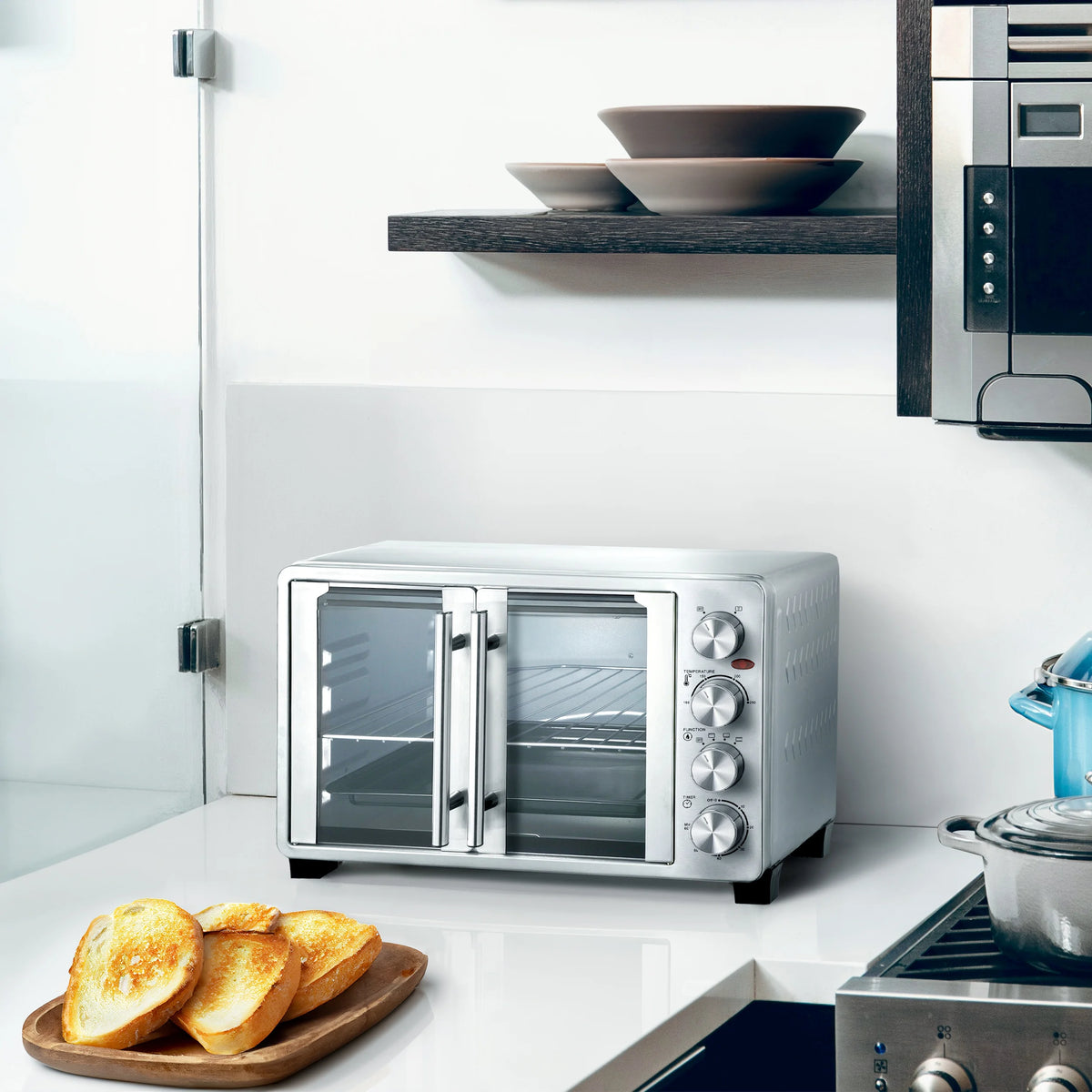 MegaChef 30 Quart French Door Multi-Function Electric Toaster Oven