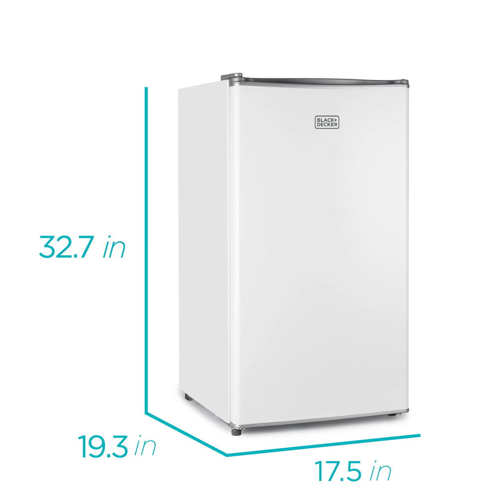 BLACK+DECKER BCRK32B Compact Refrigerator & Mini Fridge with Freezer, 3.2 cu. ft., Black