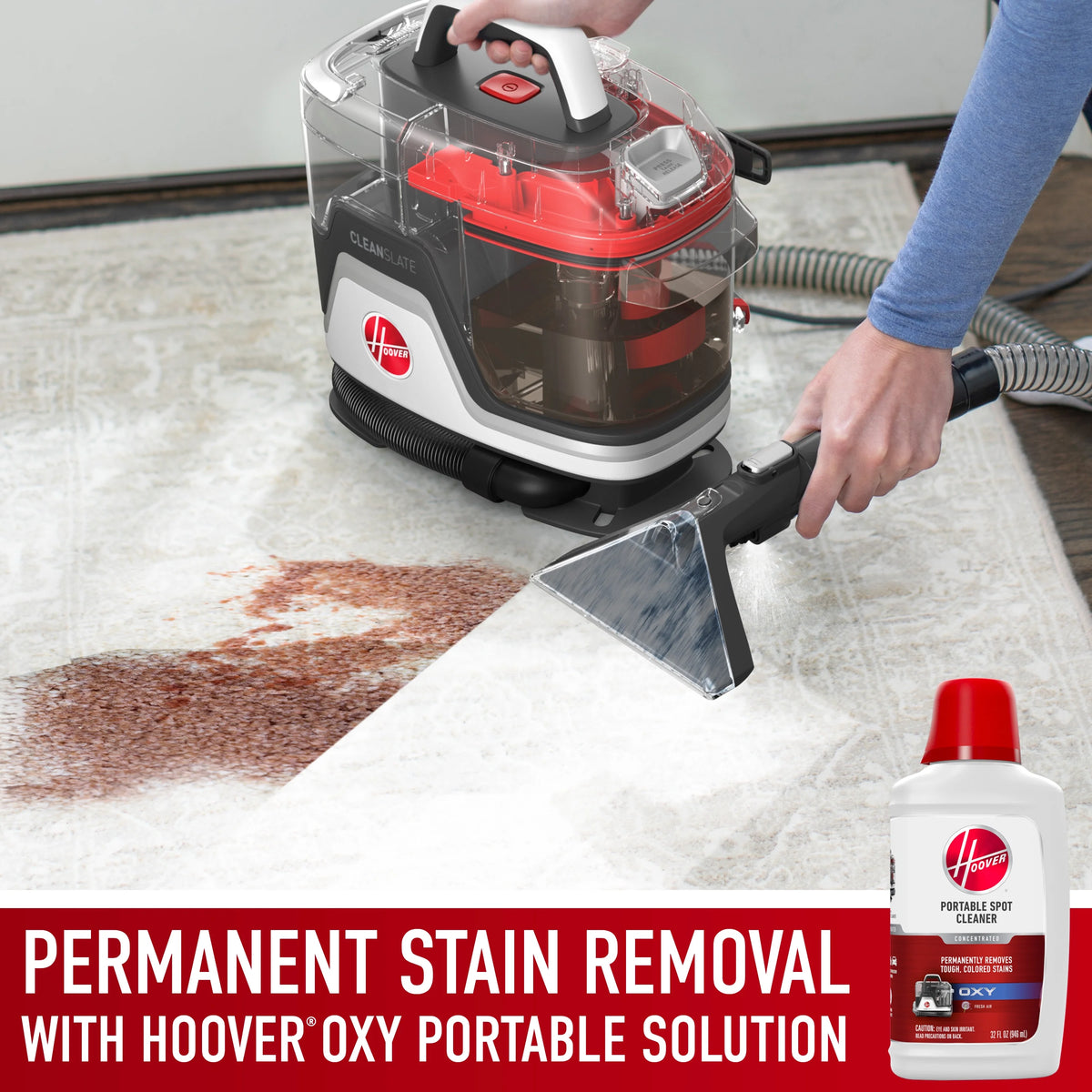 Hoover CleanSlate, Portable Spot Cleaner, for Carpet, Upholstery & Stairs, Pet Stain Removal, Lightweight, FH14010