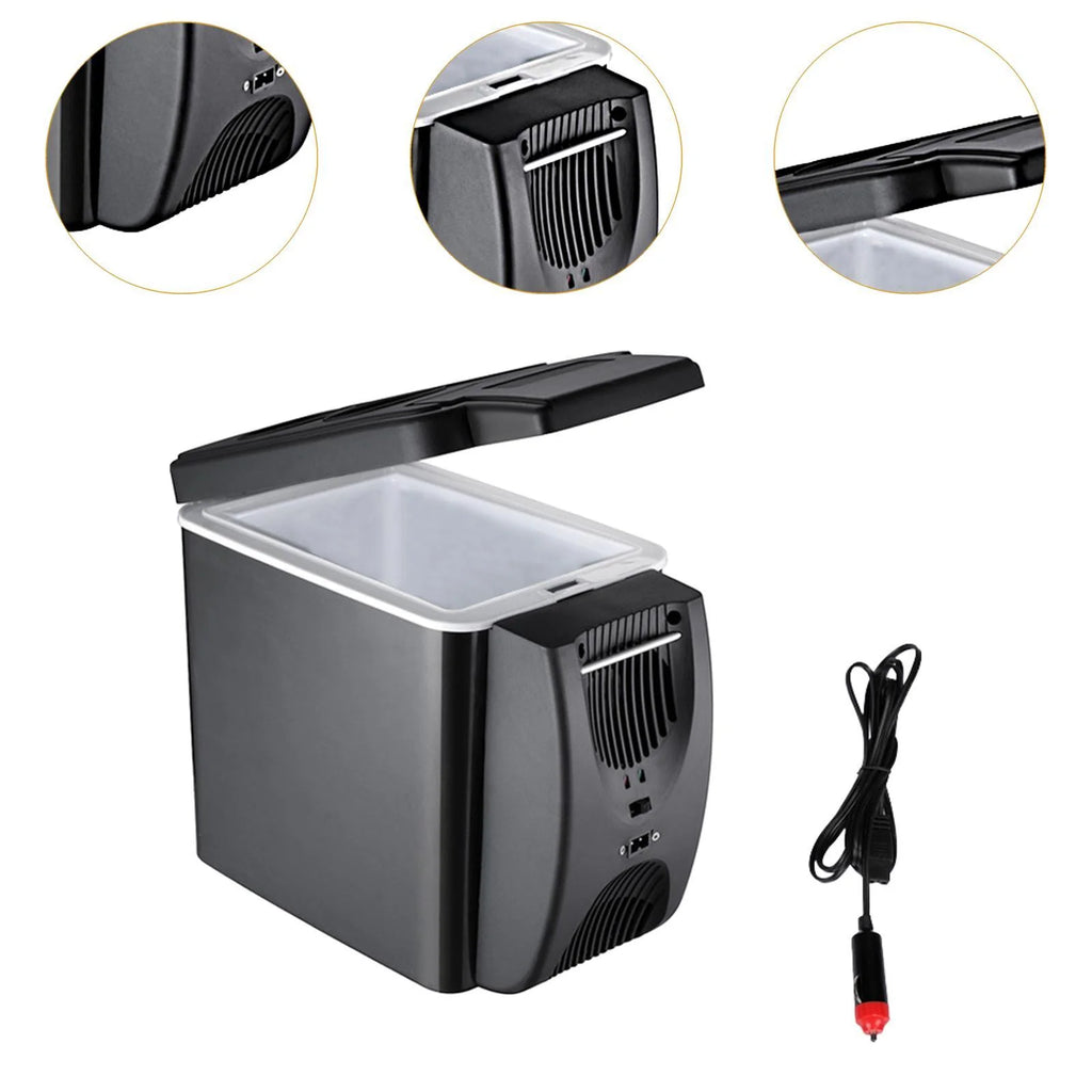 Esquirla Mini Fridge 6L Food Compact Office Can Small Car Refrigerator Freezer Single Hole