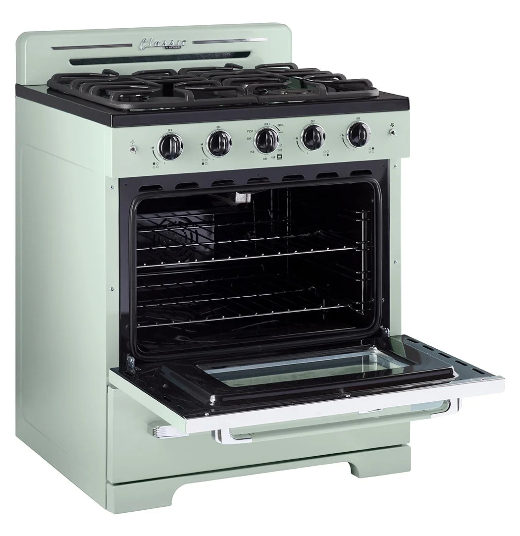 Unique Classic Retro 30" 3.9 cu/ft Freestanding Gas Range with Convection Oven and Sealed Burners