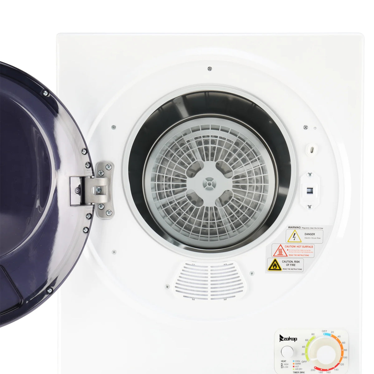 ZOKOP GYM25-78 Compact Portable Clothes Dryer, 1.6 cu ft Stainless Steel Drum, Mechanical Control, ETL Certified - Ideal for Small Apartments and RVs