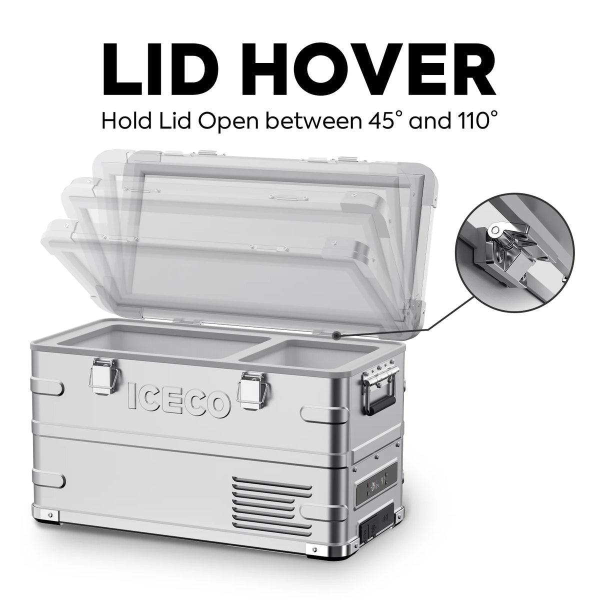 APL35 Aluminum Dual Zone 37QT Portable Refrigerator Silver
