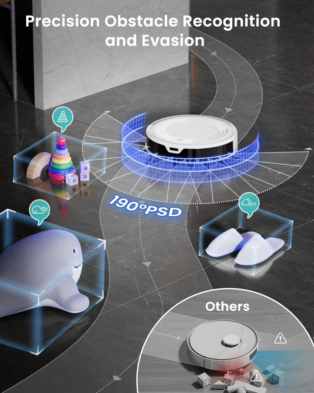 Lefant Robot Vacuum Cleaner with 4500Pa Suction, PSD Obstacle Avoidance, APP/Remote/Voice Control,Ideal for Pet hair, M310
