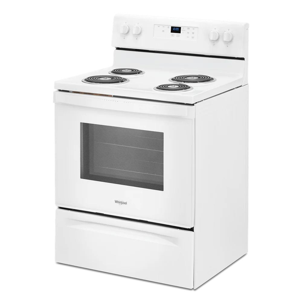 WHIRLPOOL WFC315S0JW 30" freestanding coil electric range