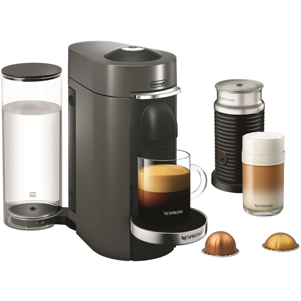 Nespresso VertuoPlus Deluxe Coffee and Espresso Maker by De'Longhi with Aeroccino, Black