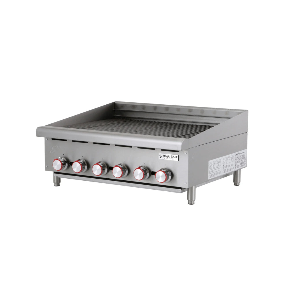 Magic Chef Commercial 36 in. Commercial Countertop Radiant Char Broiler in Stainless Steel