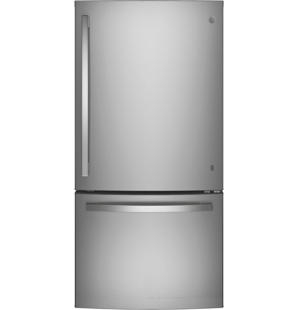 GE? Energy Star? 24.8 cu. ft bottom-freezer refrigerator model GDE25EYKFS Fingerprint Resistant