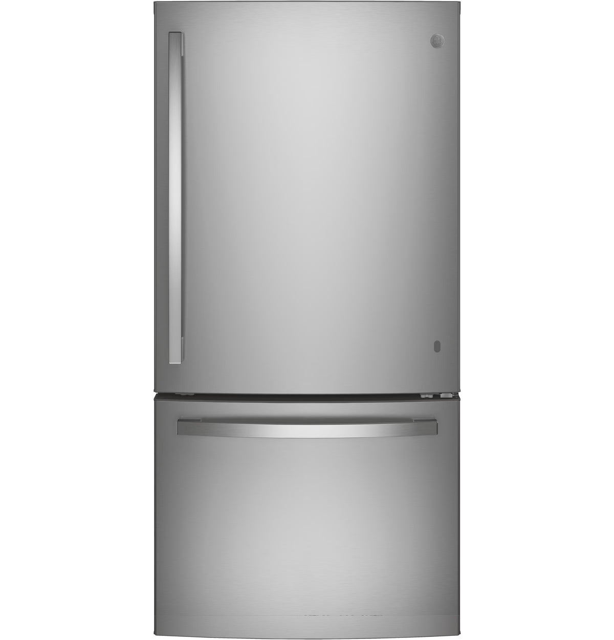 GE? Energy Star? 24.8 cu. ft bottom-freezer refrigerator model GDE25EYKFS Fingerprint Resistant