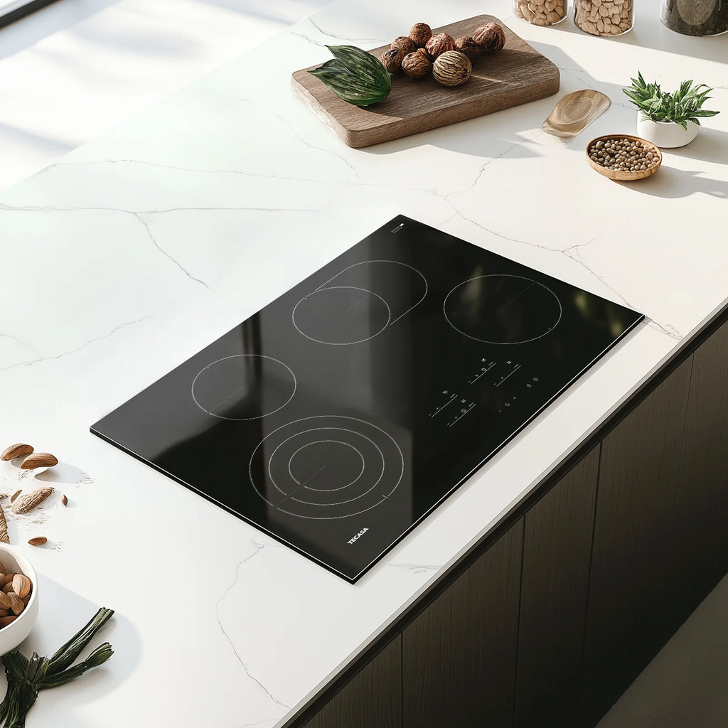 Mega Watt 30 in. 4 Elements Radiant Electric Cooktop in Black with Bridge Element and Tri-Ring Element Touch Contol