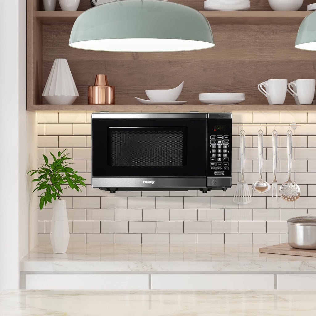 Danby Designer 0.7 cu. ft. Space Saving Under the Cupboard Microwave in Stainless Steel (DDMW007501G1)
