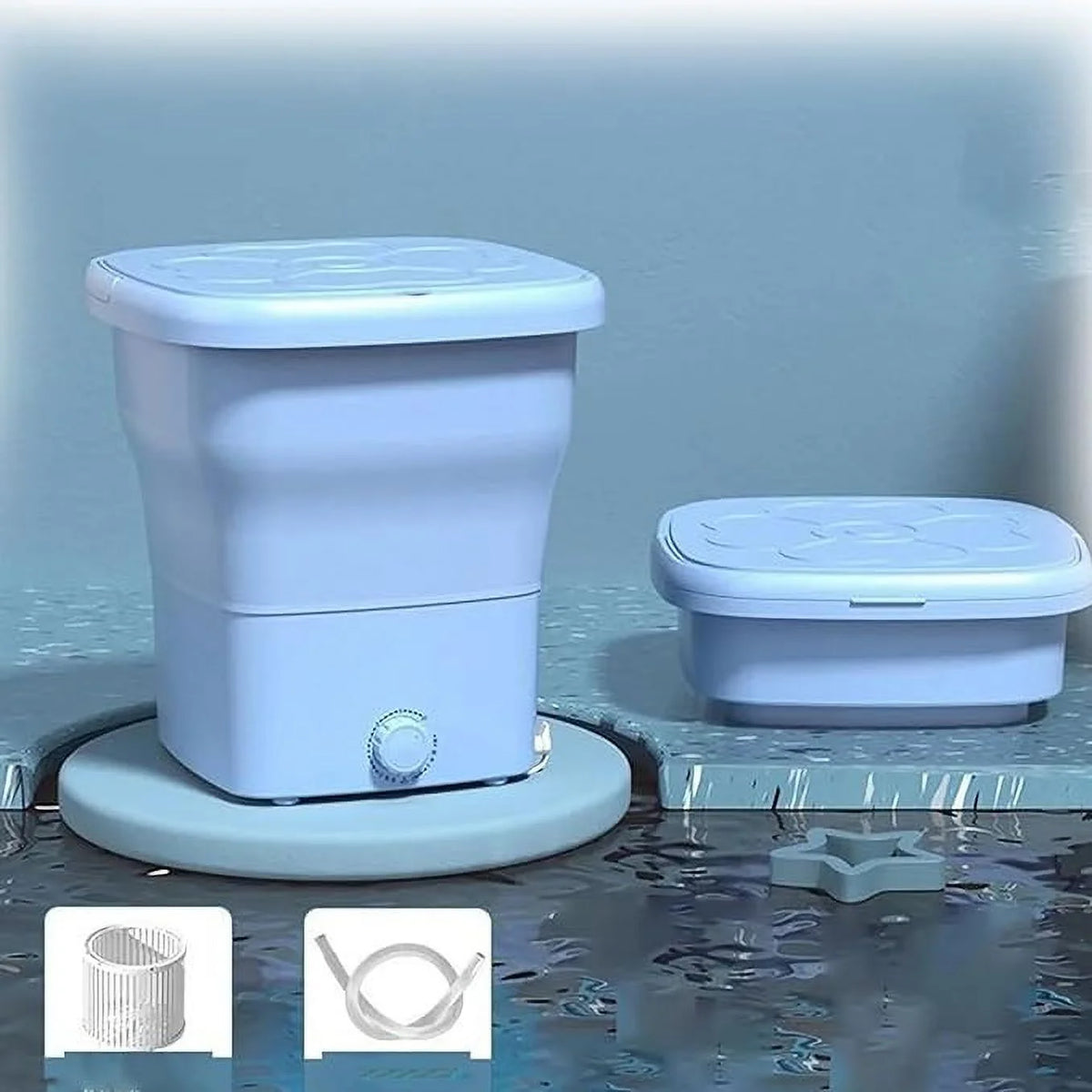 Portable Washing Machine,Mini Foldable Washer,25L Upgraded Large Capacity Foldable Washer, Deep Cleaning Of Underwear, Baby Clothes and Other Small Clothes,Suitable for Apartments, Dormitories, Hotel