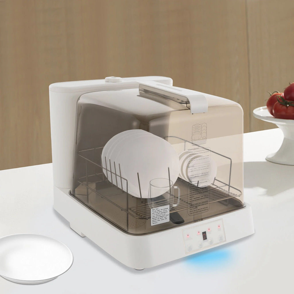 Shzicmy Compact Modern Countertop Dishwasher with Touch Control & Quick Drying