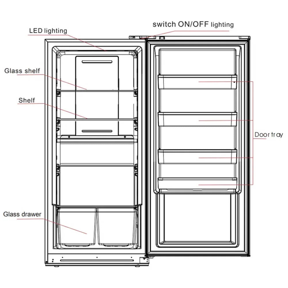 Element EUF17CEBW 17 Cu. Ft. White Convertible Upright Freezer Estar