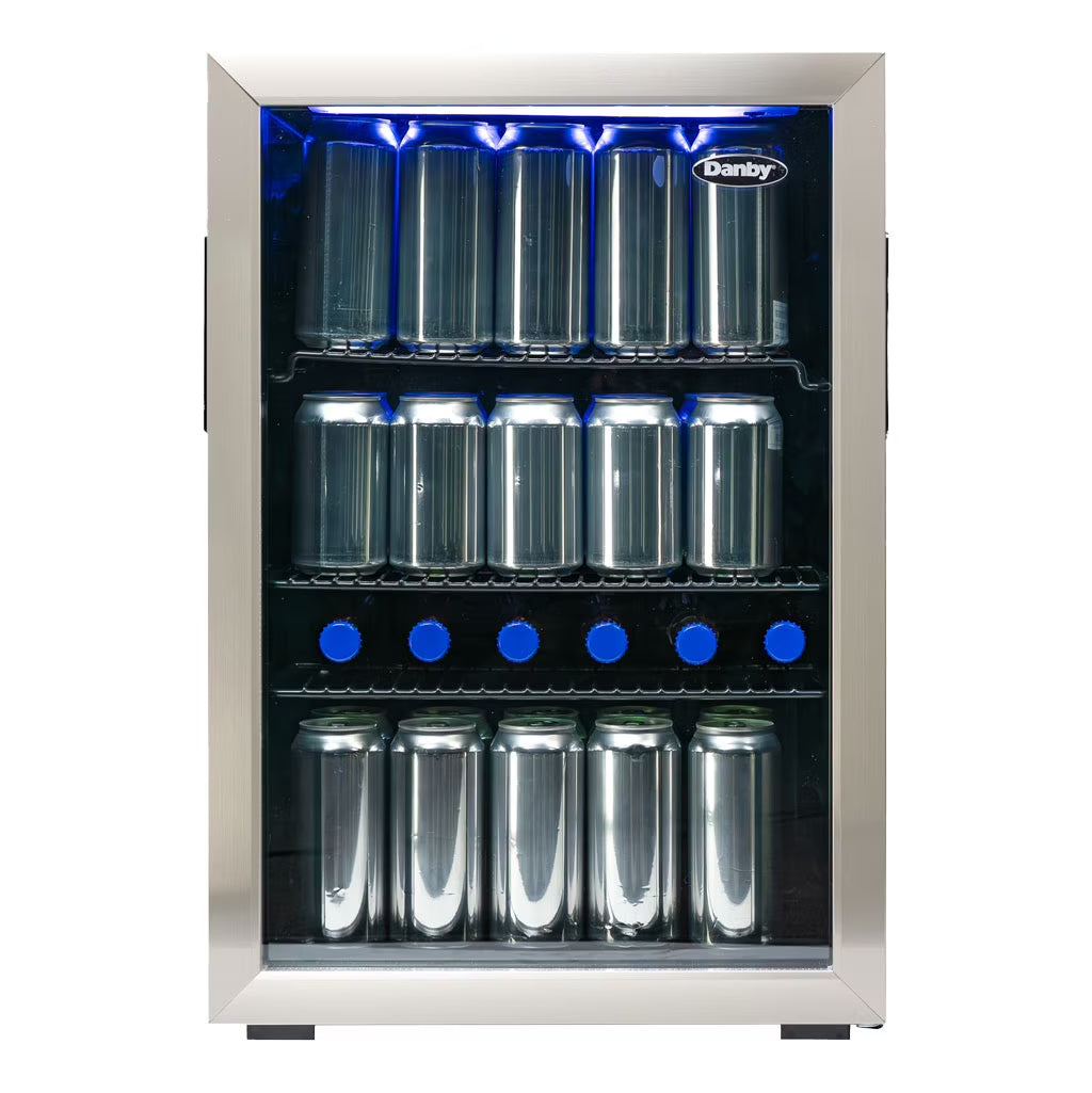 Danby 2.6 cu. ft. Free-Standing Beverage Center in Stainless Steel DBC026A1BSSDB