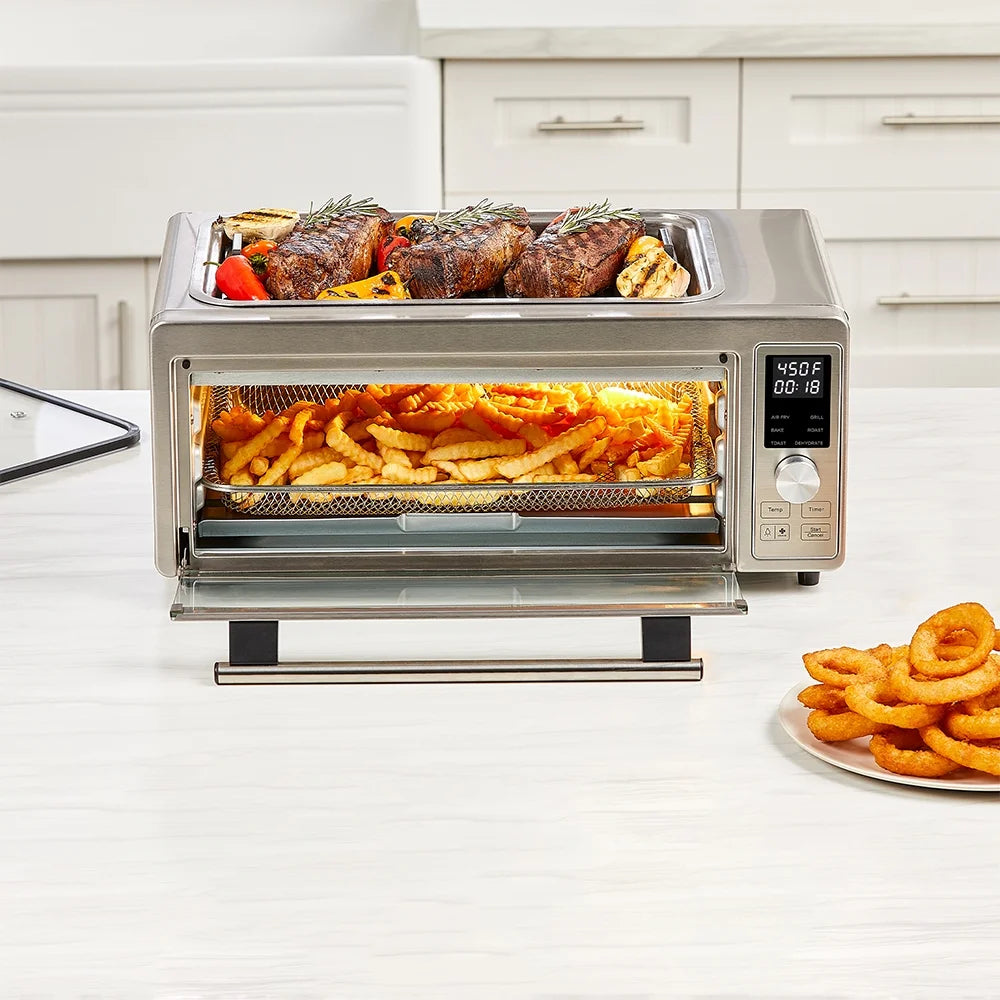 Emeril Power Grill 360 Plus, 6 n 1 Smokeless Grill and Air Fry Toaster Oven XL, 1750 W