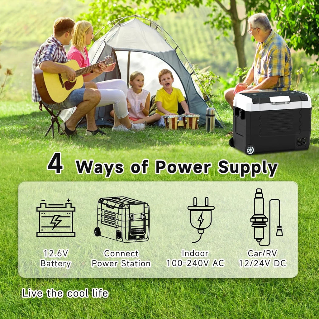12 Volt Car Refrigerator, 37QT Portable Fridge Freezer(-4�H~68�H), Compressor Cooler 12/24V DC and 110~240 AC for Truck Van RV Camper SUV Travel Camping Road Trips