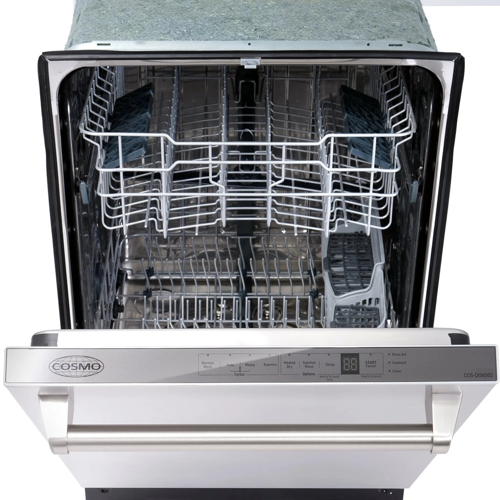 Cosmo COS-DIS6502 24 in. Top Control Built-In Tall Tub Dishwasher in Fingerprint Resistant Stainless Steel