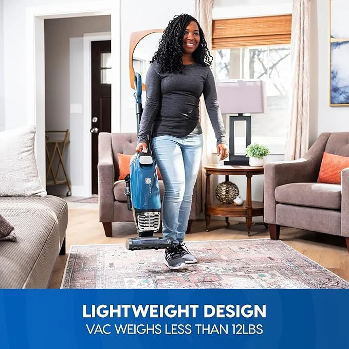 Vacmaster UB0402 Commercial Vacuum Cleaner Ultra-Lightweight 14L Capacity Bagged Upright Vac with LED Headlight and 2-Speed Setting Powerful Suction for Pets, Carpets & Hard Floor