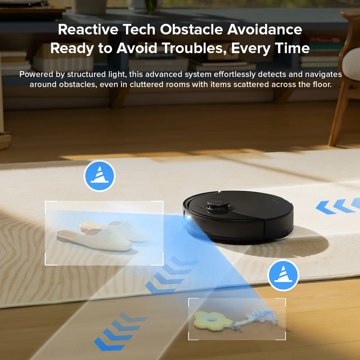 Roborock Q10 X5 Robot Vacuum and Mop Combo, 10,000 Pa Suction, Auto Mop Lifting, Reactive Tech Obstacle Avoidance, PreciSense LiDAR