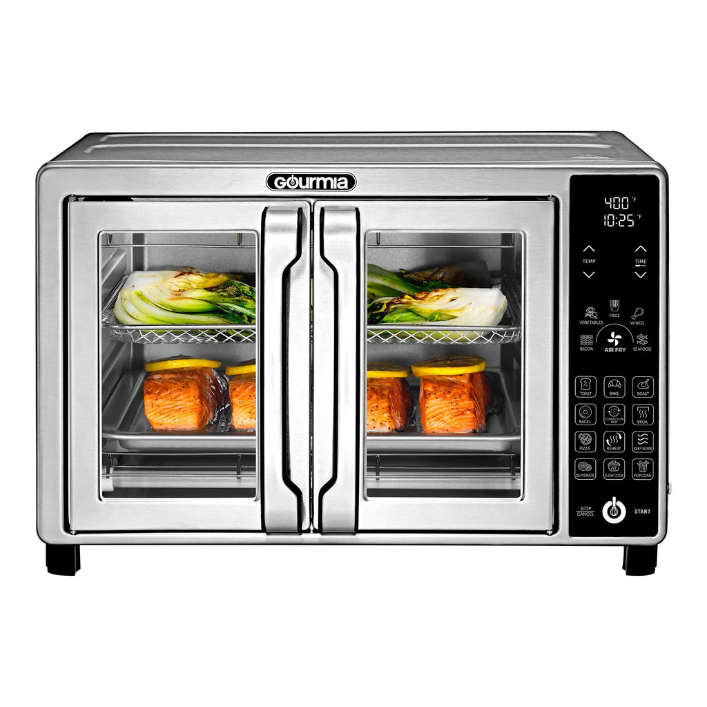 Gourmia 6-Slice Digital Toaster Oven Air Fryer, with 18 One-Touch Presets & Temp Probe, Stainless Steel