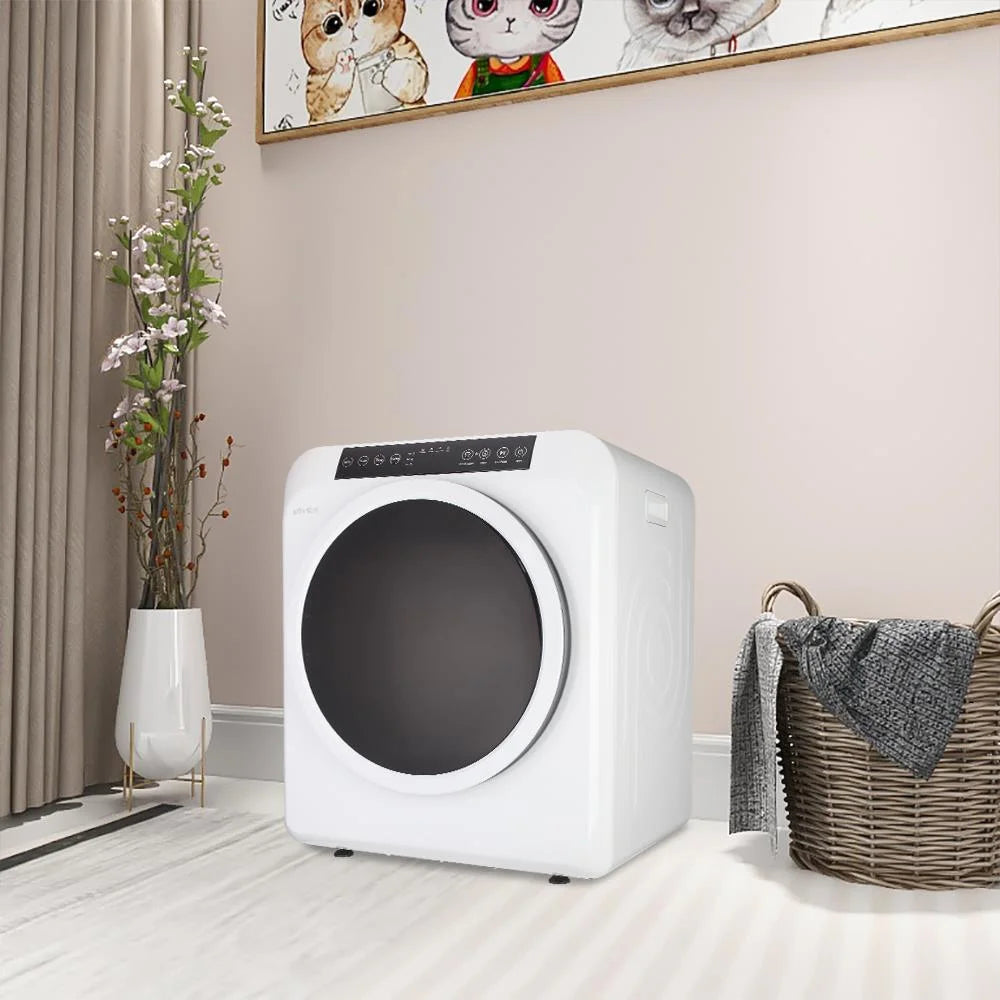 Zimtown 13lbs White Stainless Electric Dryer, LCD display, Ultraviolet sterilization