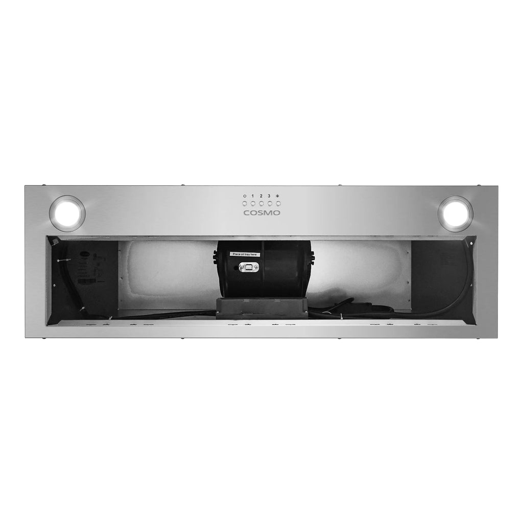 30 in. Insert Range Hood with Push Button Controls in Stainless Steel