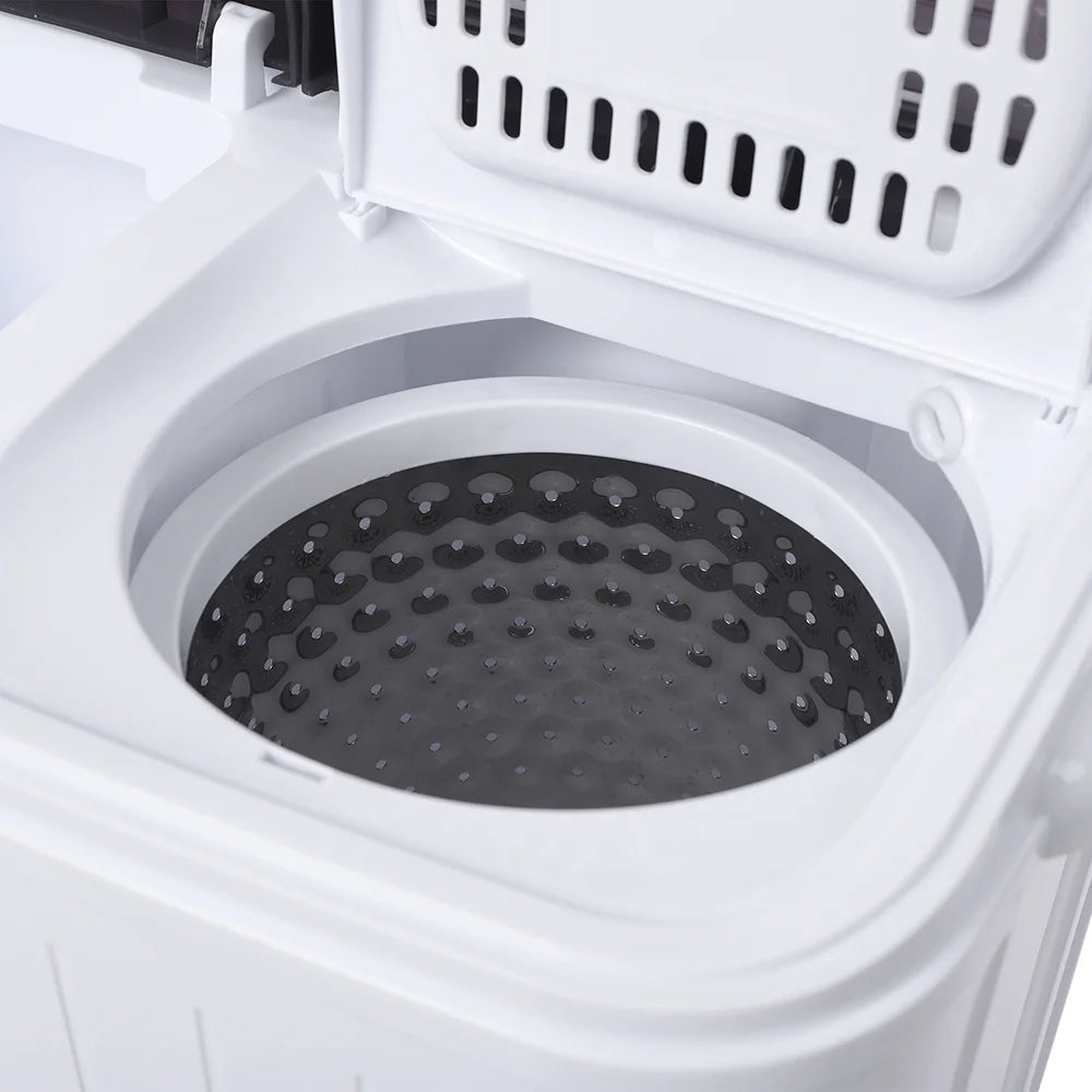 Compact Twin Tub with Built-in Drain Pump XPB35-188S 14.3(7.7 6.6)lbs Semi-automatic Gray Cover Washing Machine