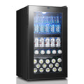 Yeego Beverage Cooler Refrigerator, Freestanding Beverage Fridge with Glass Door,102 Cans
