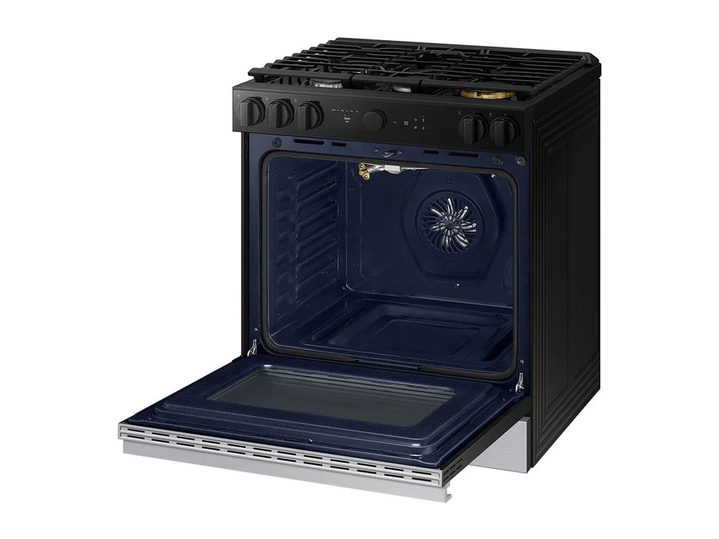 Samsung Bespoke NSG6DG8700SRAA - Range - built-in - Wi-Fi - niche - width: 24 in - depth: 24 in - height: 35.9 in - with self-cleaning - stainless steel