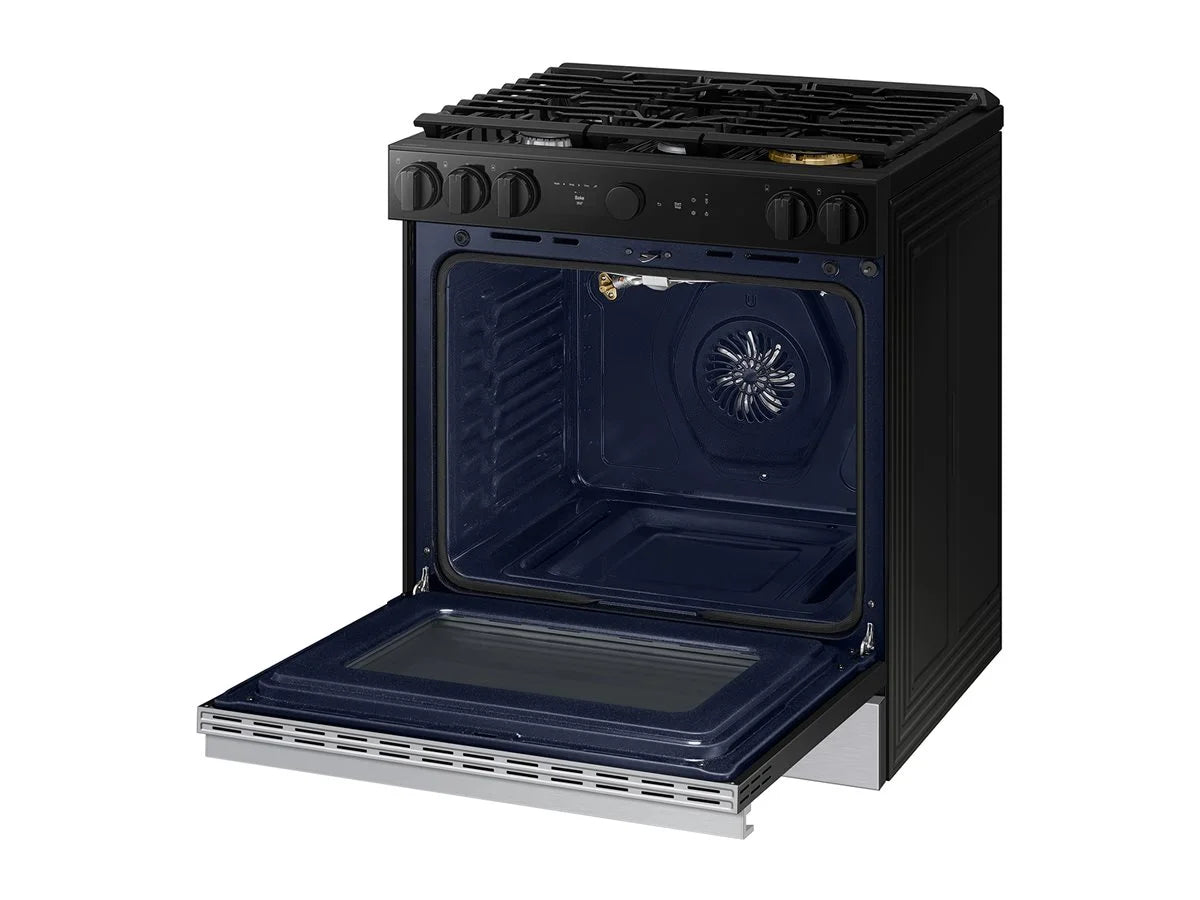 Samsung Bespoke NSG6DG8700SRAA - Range - built-in - Wi-Fi - niche - width: 24 in - depth: 24 in - height: 35.9 in - with self-cleaning - stainless steel
