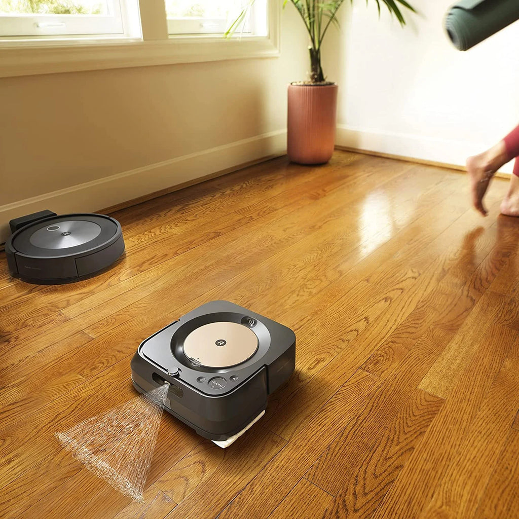 iRobot Braava Jet M6 6012 Ultimate Robot Mop- Wi-Fi Connected, Precision Jet Spray, Smart Mapping, Compatible with Alexa, Ideal for Multiple Rooms, Recharges and Resumes