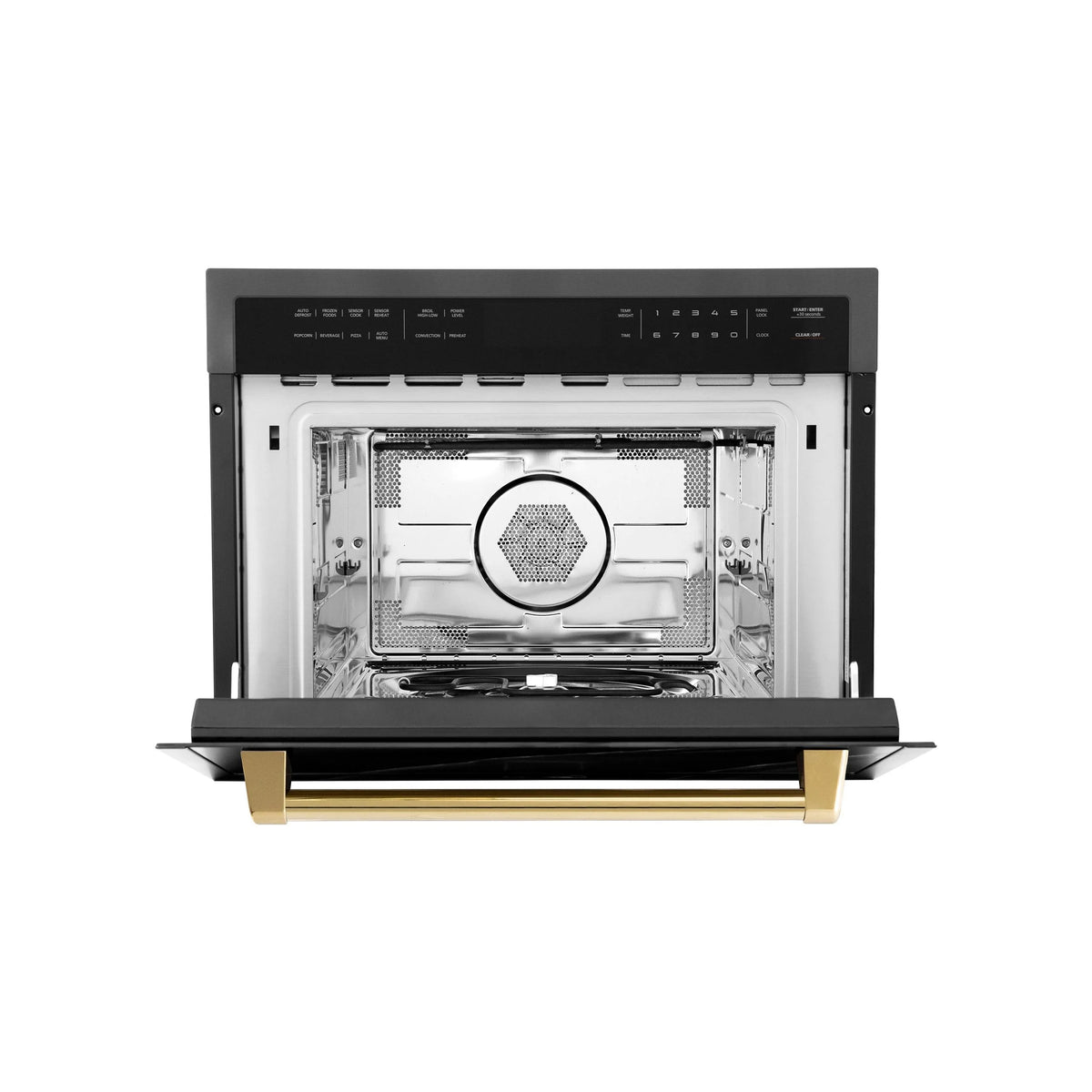 ZLINE Autograph Edition 24" 1.6 cu ft. Built-in Convection Microwave Oven in Stainless Steel and Matte Black Accents