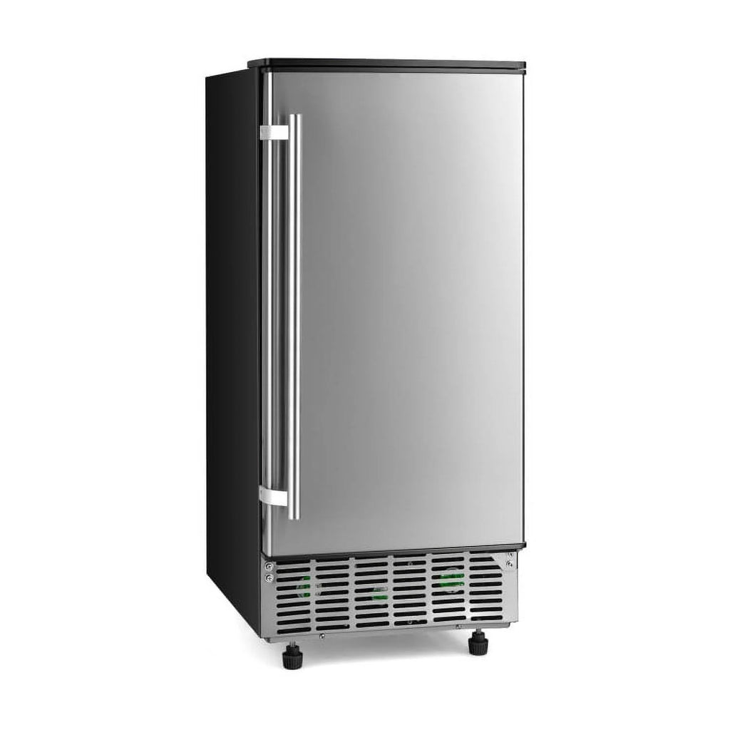 Topcobe Free-Standing Built-In Undercounter Ice Maker, Electric Ice Maker for Home Kitchen OffIce Bar Party Camping RV, Silver
