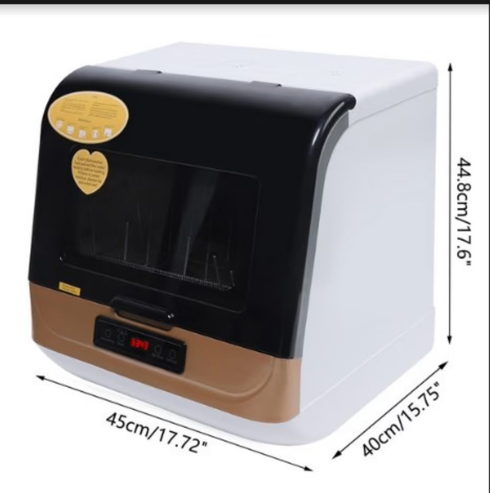 Portable Countertop Dishwasher W/Steam& Air-dry Function, 4 Washing Programs, 360° Streak-free Deep Cleaning for Home Apartments& Rvs (12-20pc Once)