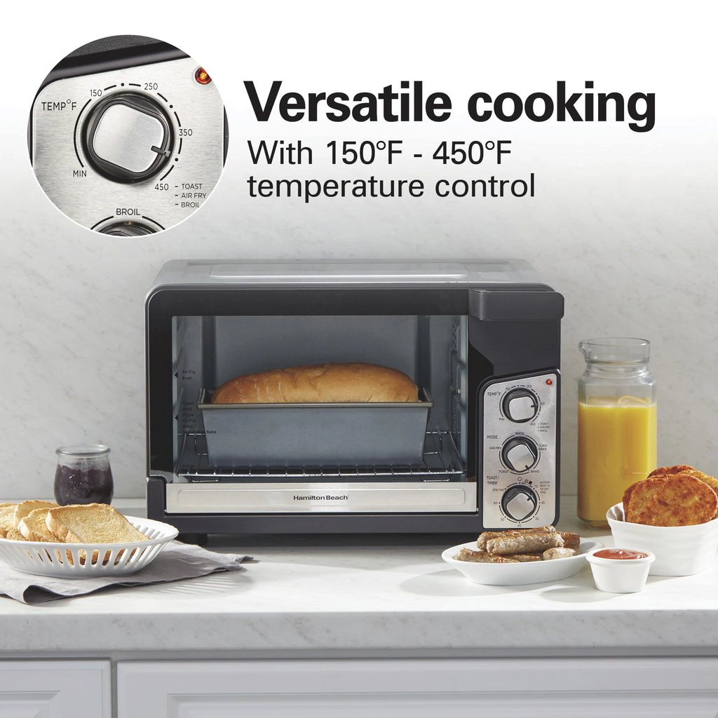 Hamilton Beach Easy View XL Toaster Oven with Sure-Crisp? Air Fry, 1750W, 6 Slice Capacity, 31460
