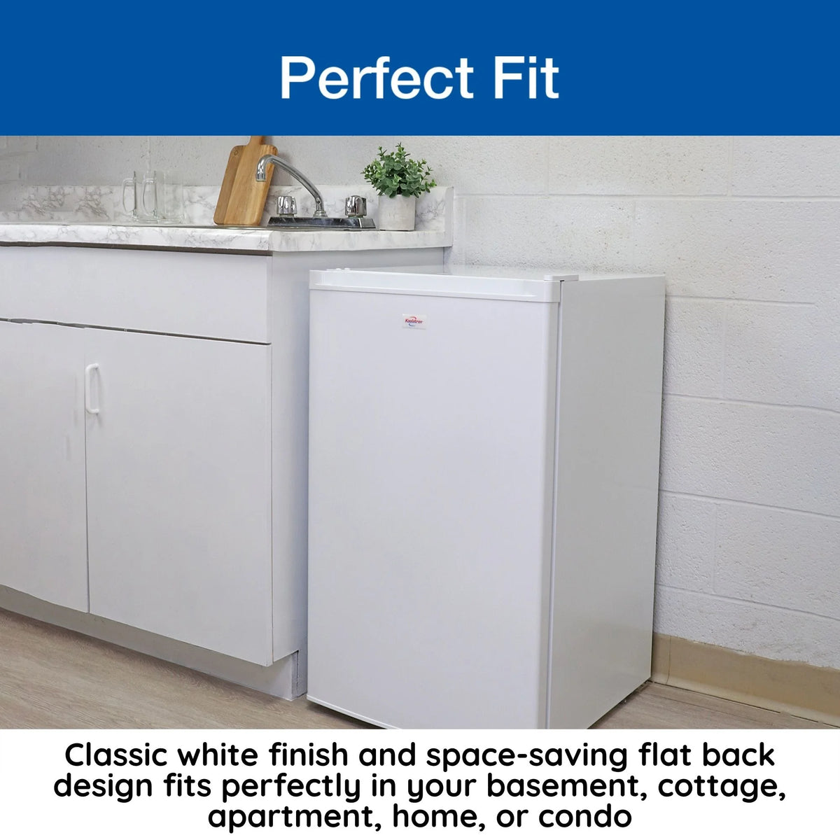 Koolatron Compact Upright Freezer, 3.1 cu ft (88L) White Manual Defrost