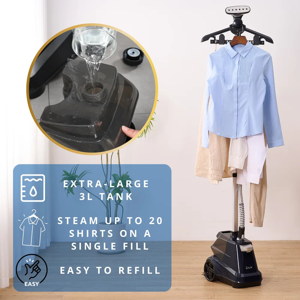 Restored SALAV X3 Professional Garment Steamer, Navy (Refurbished)