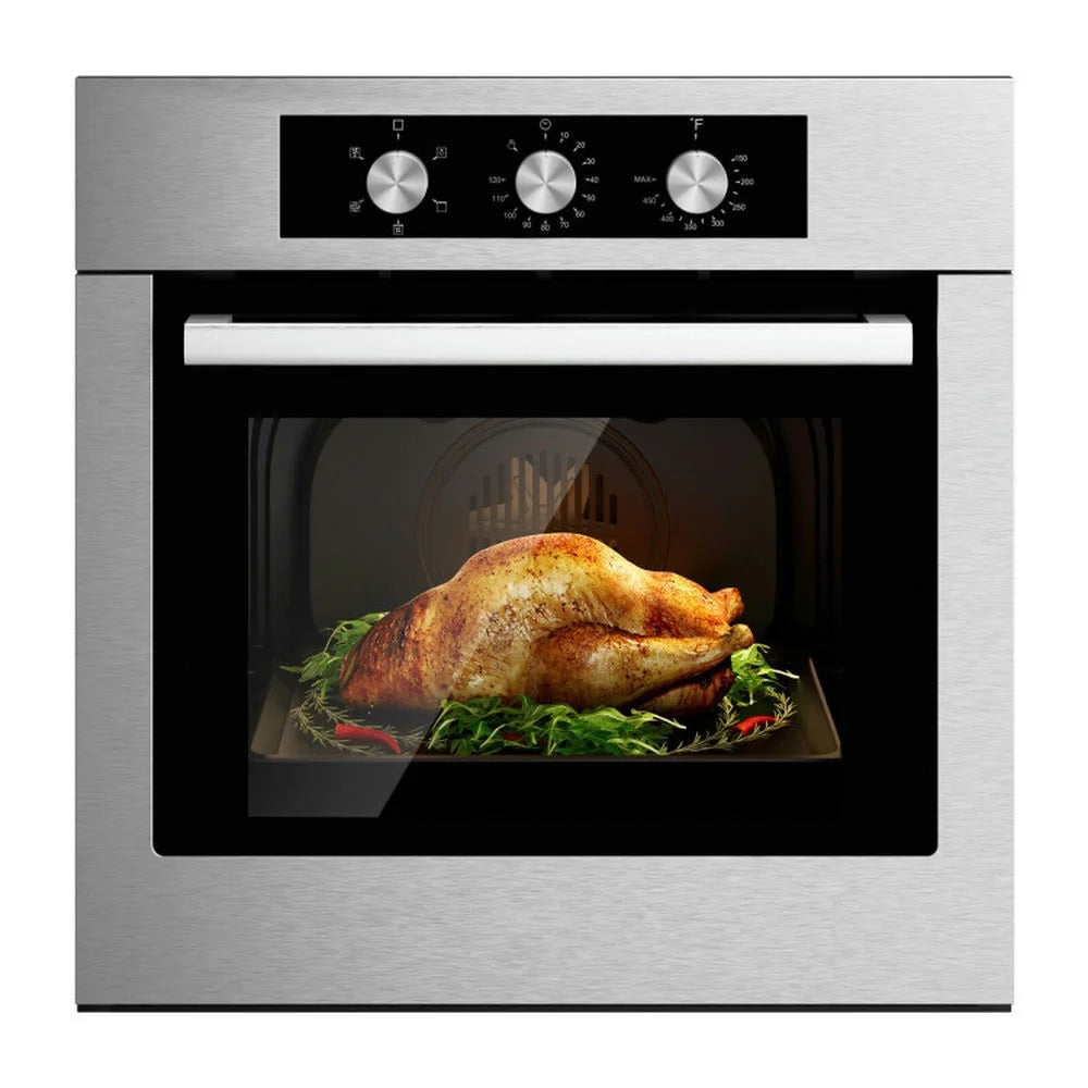 GVN Extra Large Countertop Oven,24 Inch Single Wall Oven 2.47Cu.ft with 5 Cooking Modes-Silver