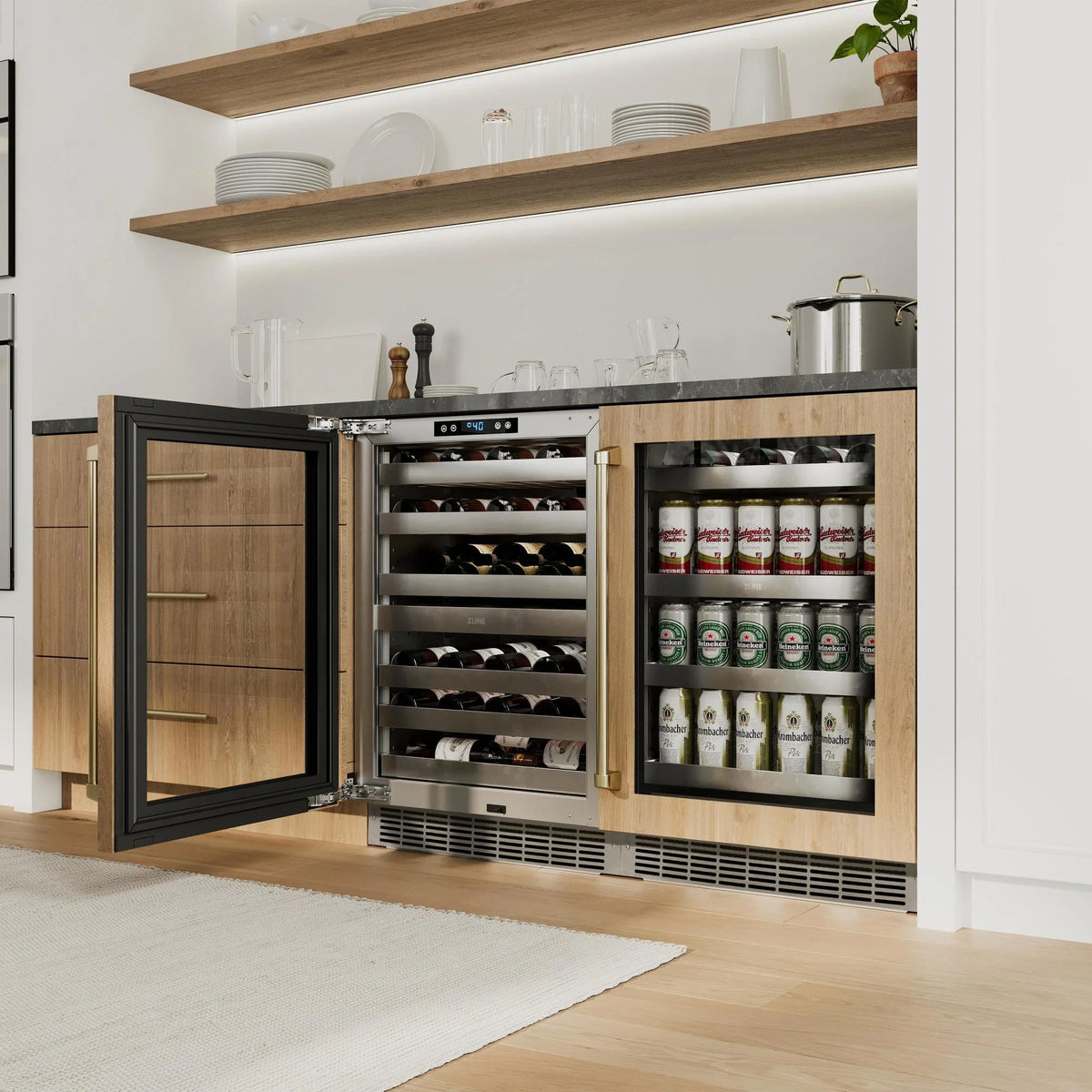 ZLINE Autograph Edition 48" 6.0 cu. ft. Dual Fuel Range with Gas Stove and Electric Oven in Stainless Steel with Champagne Bronze Accents (RAZ-48-CB)
