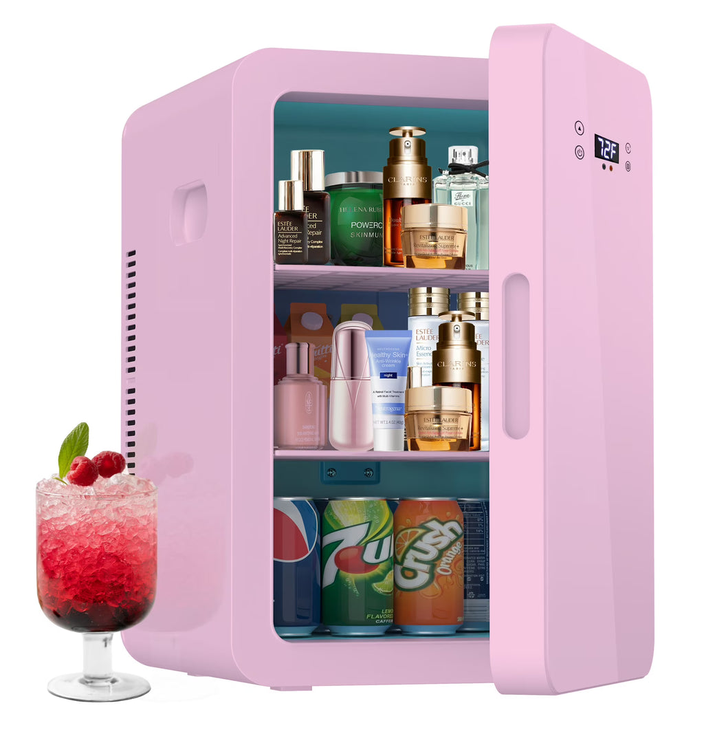 ADVWIN 22L/30Can Mini Fridge with Temperature Control, Compact Refrigerators for Bedroom, Cosmetics