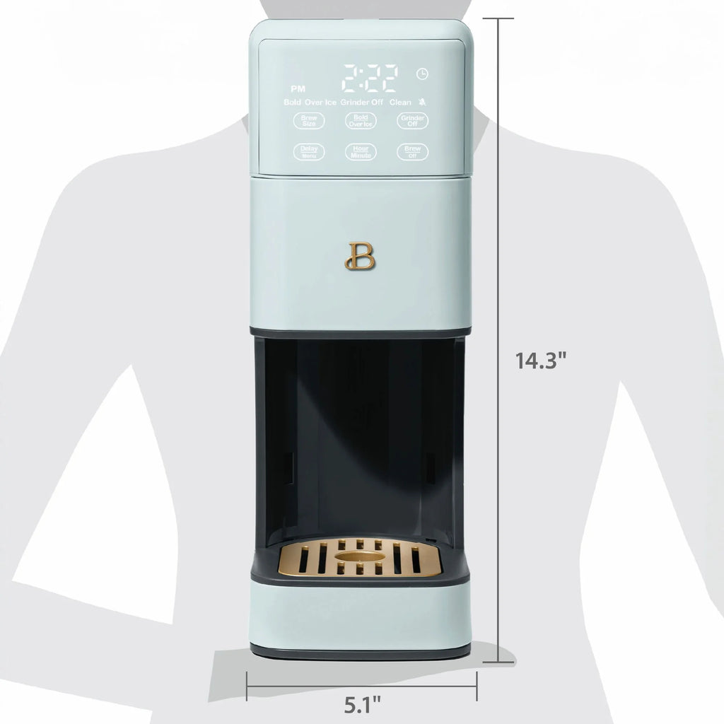 Beautiful Perfect Grind�?Programmable Single Serve Coffee Maker, White Icing by Drew Barrymore