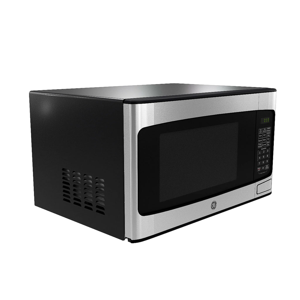 GE 1.1 Cu Ft Countertop Microwave Oven, 950W, Stainless Steel, One-Touch Cooking, Turntable, Auto Defrost, Child Lock, Model GCST11N1WSS