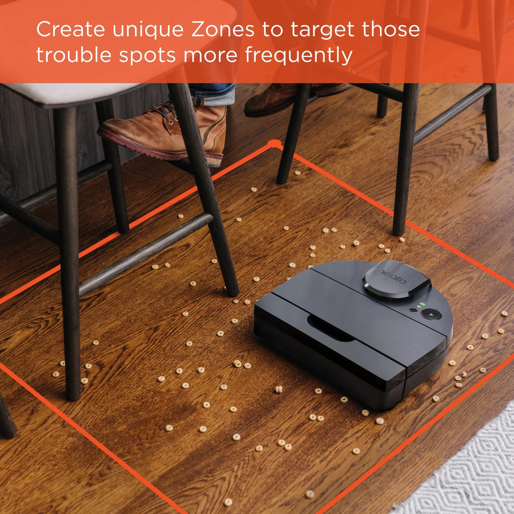 Open Box Neato D10 Intelligent Robot Vacuum Wi-Fi Connected with LIDAR Navigation in Silver