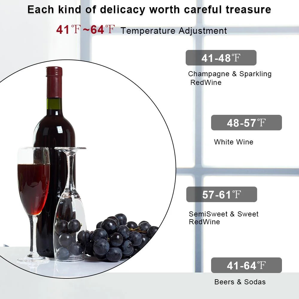 Ktaxon 18 Bottle Compressor Wine Cooler Freestanding Wine Fridge, Fast Cooling, Low Noise