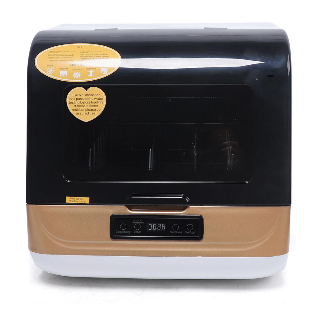 Portable Countertop Dishwasher W/Steam& Air-dry Function, 4 Washing Programs, 360° Streak-free Deep Cleaning for Home Apartments& Rvs (12-20pc Once)
