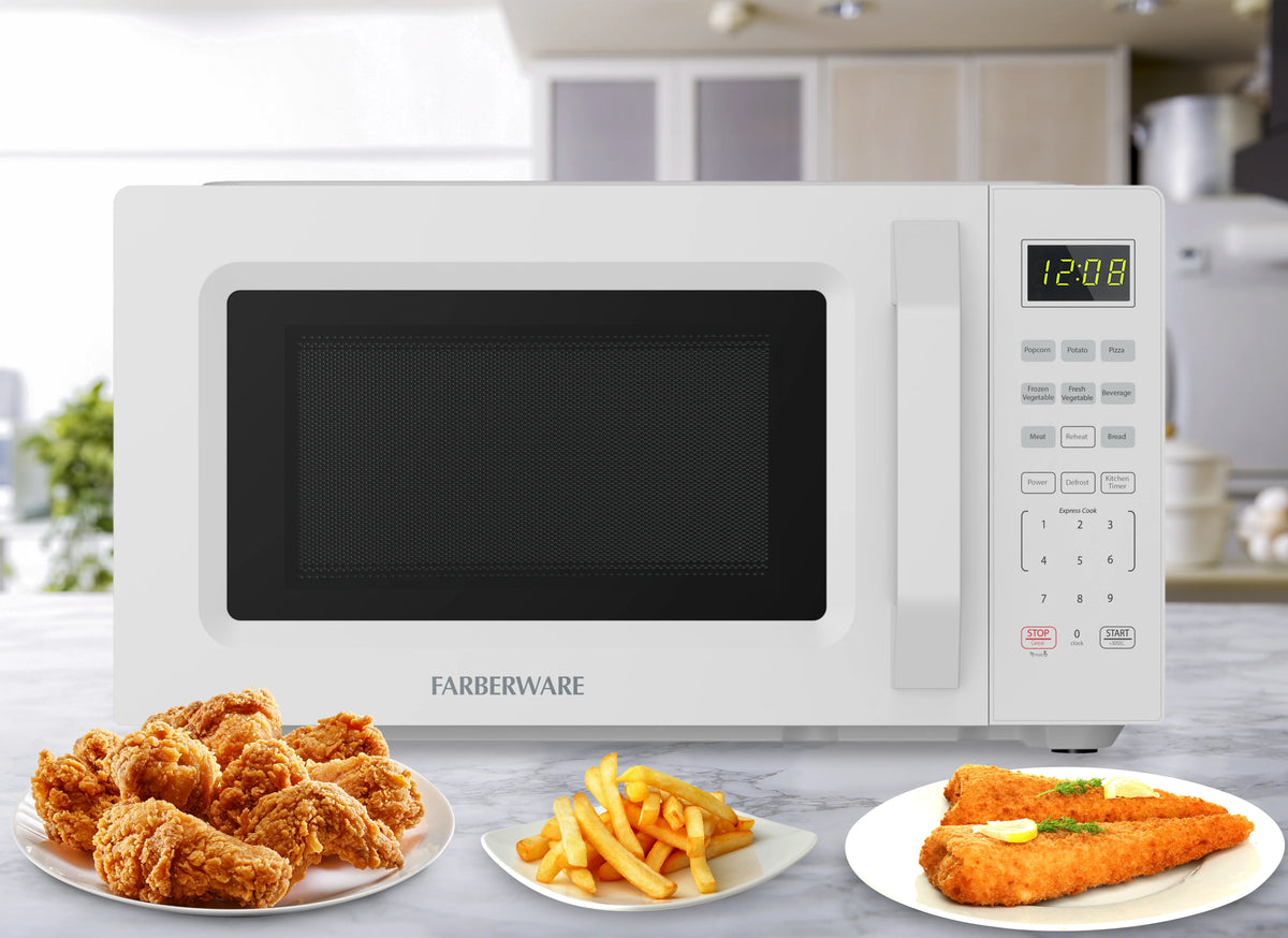 Farberware 1.1 Cu. Ft. 1000-Watt Compact Microwave Oven, Black